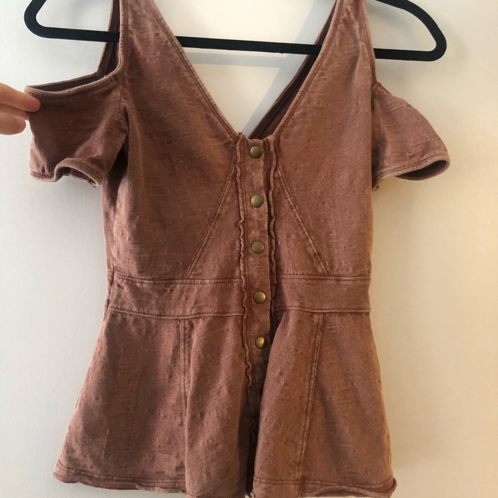 Free People Cold Shoulder Top